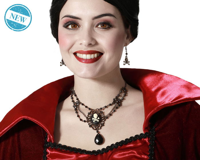 Set Collar Y Pendientes Negros Bruja Disfraces Halloween 2025 Set Collar Y Pendientes Negros Bruja Disfraces Halloween 2025