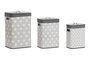 DKD Home Decor Set de 3 Cestas para la Ropa con Diseño de Estrellas, 40x30x60 cm