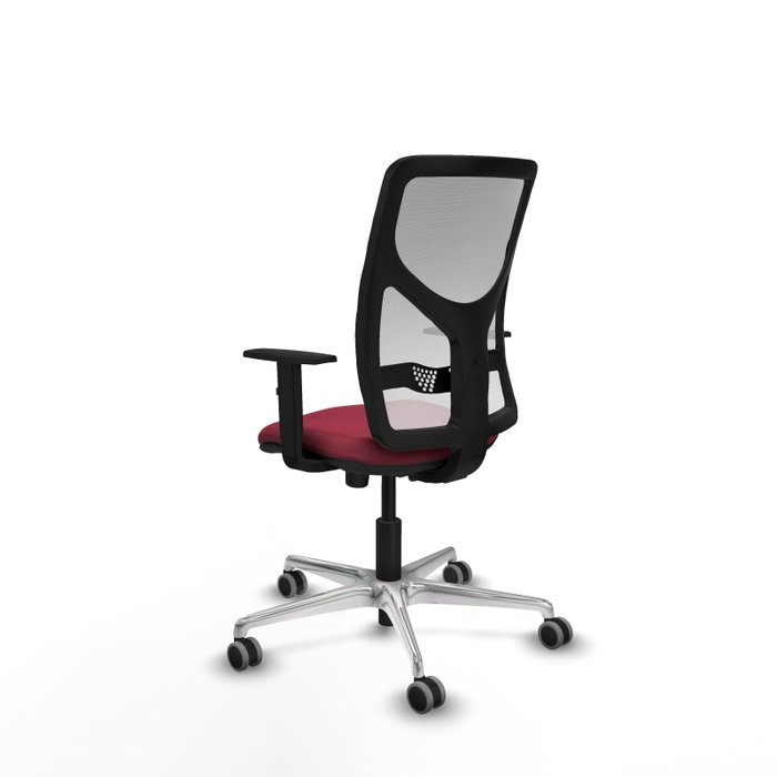 PIQUERAS Y CRESPO Silla de oficina Motilla con mecanismo Sincro, Granate y Blanco PIQUERAS Y CRESPO Silla de oficina Motilla con mecanismo Sincro, Granate y Blanco