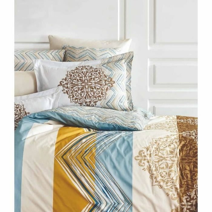 Aucune Juego de cama de 100% algodón reforzado - Blanco - 3 piezas