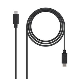 Nano Cable 10.01.2301 Cable USB 2.0 Tipo-C Macho - USB Tipo-C Macho, Negro, 1 Metro, 480Mbps