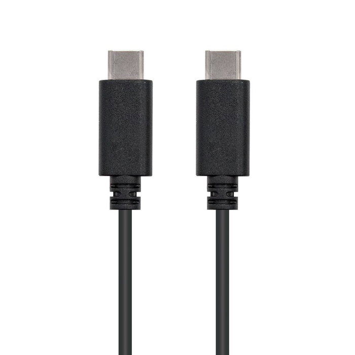 Nano Cable 10.01.2301 Cable USB 2.0 Tipo-C Macho - USB Tipo-C Macho, Negro, 1 Metro, 480Mbps