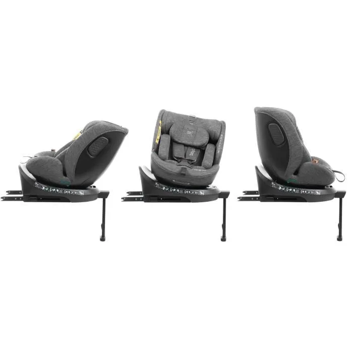 Babyauto BAB8435593702970 Silla de Coche Grupo 0/1/2/3 I-Size Isofix Giratoria Reclinable hasta 150 cm Gris