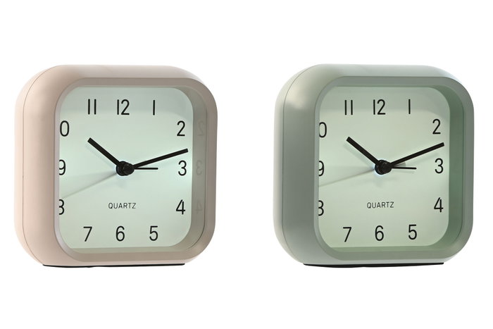 DKD Home Decor Reloj Despertador Táctil de PVC (Surtido de 2 unidades) -- Verde menta/Rosa DKD Home Decor Reloj Despertador Táctil de PVC (Surtido de 2 unidades) -- Verde menta/Rosa