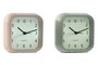 DKD Home Decor Reloj Despertador Táctil de PVC (Surtido de 2 unidades) -- Verde menta/Rosa
