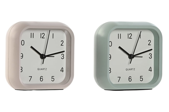 DKD Home Decor Reloj Despertador Táctil de PVC (Surtido de 2 unidades) -- Verde menta/Rosa DKD Home Decor Reloj Despertador Táctil de PVC (Surtido de 2 unidades) -- Verde menta/Rosa