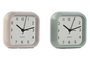 DKD Home Decor Reloj Despertador Táctil de PVC (Surtido de 2 unidades) -- Verde menta/Rosa
