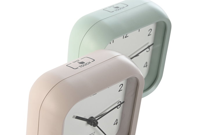 DKD Home Decor Reloj Despertador Táctil de PVC (Surtido de 2 unidades) -- Verde menta/Rosa DKD Home Decor Reloj Despertador Táctil de PVC (Surtido de 2 unidades) -- Verde menta/Rosa