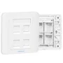 Vention IFFW0 Placa de Pared Tipo 86 con 4 Puertos RJ45