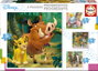 Educa Borrás Puzzles Progresivos Disney Animals Dumbo, Bambi, El Rey León y El Libro de la Selva