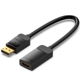 Vention Cable Conversor DisplayPort Macho a HDMI Hembra 4K 15cm Negro