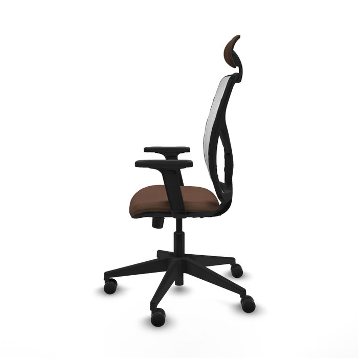 PIQUERAS Y CRESPO Silla de oficina Motilla con mecanismo Sincro, Marrón oscuro y Blanco PIQUERAS Y CRESPO Silla de oficina Motilla con mecanismo Sincro, Marrón oscuro y Blanco