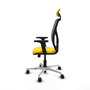 PIQUERAS Y CRESPO Silla de oficina Motilla con mecanismo Sincro/Traslack, Amarillo y Gris