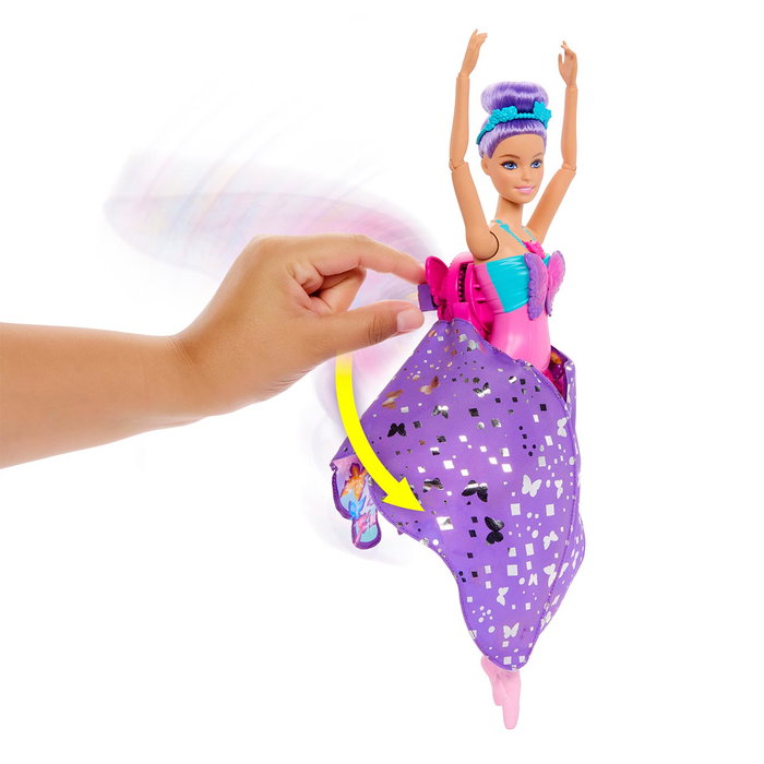 Barbie Muñeca Dreamtopia Mariposa Bailarina Hxj10 Mattel Transformación 2 en 1
