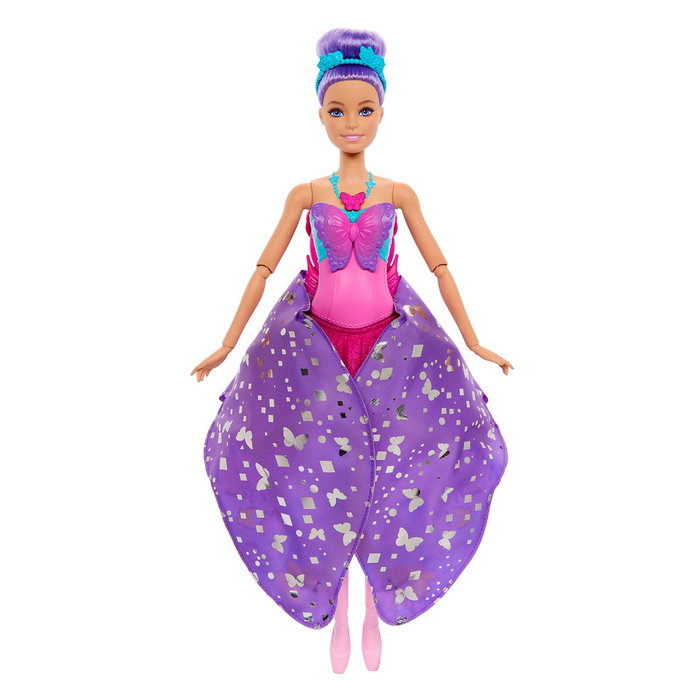 Barbie Muñeca Dreamtopia Mariposa Bailarina Hxj10 Mattel Transformación 2 en 1