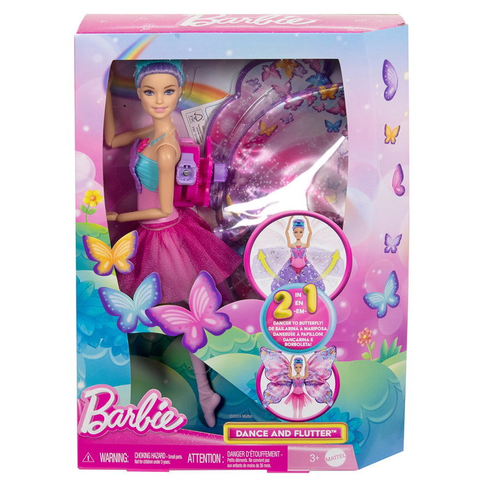 Barbie Muñeca Dreamtopia Mariposa Bailarina Hxj10 Mattel Transformación 2 en 1