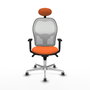 PIQUERAS Y CRESPO Silla de oficina Jorquera Naranja y Blanco