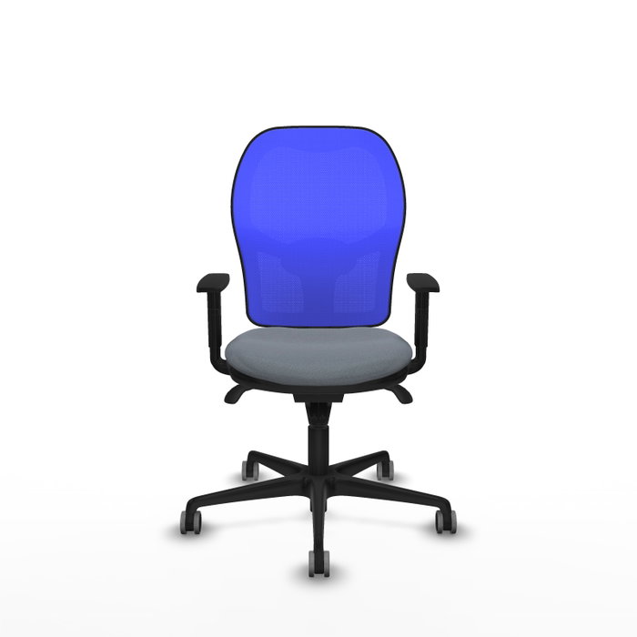 PIQUERAS Y CRESPO Silla de oficina Jorquera con mecanismo Sincro, malla Azul y tela Gris PIQUERAS Y CRESPO Silla de oficina Jorquera con mecanismo Sincro, malla Azul y tela Gris