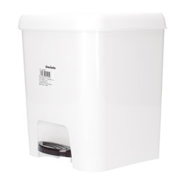Dovelis Pack de 6 Cubos de Basura con Pedal 7L Blanco Retráctil