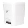 Dovelis Pack de 6 Cubos de Basura con Pedal 7L Blanco Retráctil