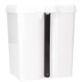 Dovelis Pack de 6 Cubos de Basura con Pedal 7L Blanco Retráctil