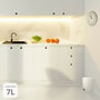 Dovelis Pack de 6 Cubos de Basura con Pedal 7L Blanco Retráctil