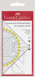 Faber castell regla triángulo graduado triángulos 18cm 1,8mm transparente -blister-