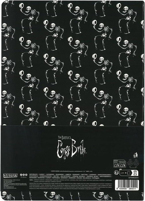 Sd Toys Cuaderno Tapa Blanda La Novia Cadáver Pauta Skeleton Hojas Blancas