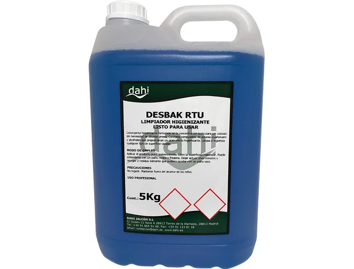 Dahi Limpiador Bactericida Desbak Azul Garrafa 5 Litros