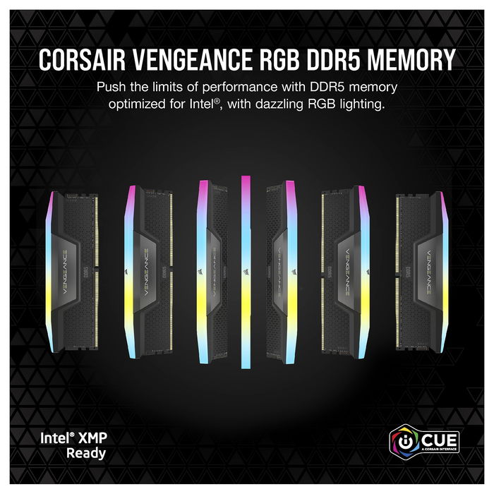 Corsair CMH128GX5M4B5600C40 Memoria RAM DDR5 128GB (4x32GB) 5600MHz CL40 Vengeance RGB para PC