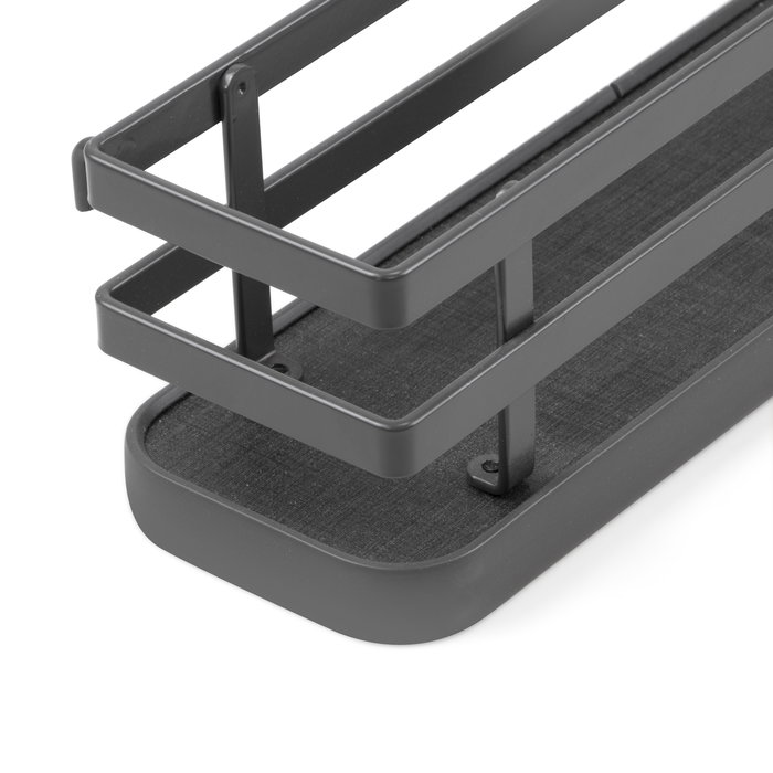 Emuca Kit de bandejas para especiero Titane para mueble de cocina o pared, Acero, Gris antracita Emuca Kit de bandejas para especiero Titane para mueble de cocina o pared, Acero, Gris antracita