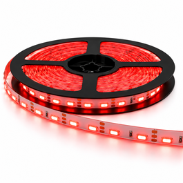 Tira LED Roja de 5m con 60 LEDs/M 24W SMD335 12VDC IP25
