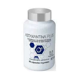 N&N NOVA NUTRICION Astaxantina Plus 60 Cápsulas Veganas con Vitamina C y E - Protección Antioxidante