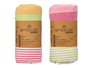 Giftdecor Tela Multiusos a Rayas, Surtido de Colores Marron, Rosa y Verde, 180 cm x 170 cm (Algodon y Poliester) (Set de 12)