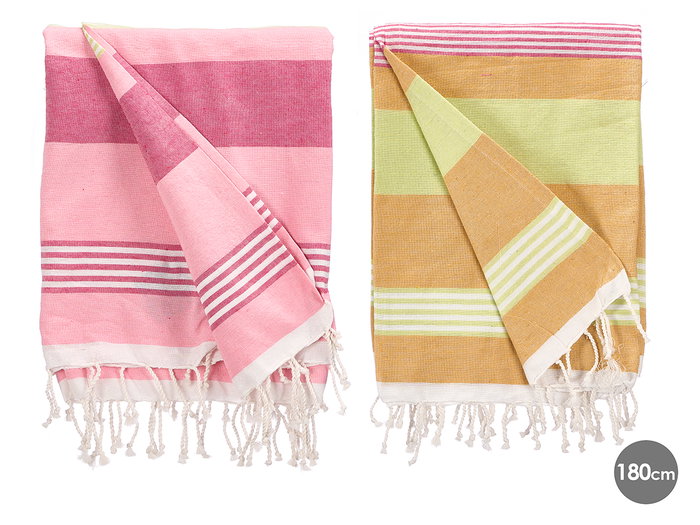 Giftdecor Tela Multiusos a Rayas, Surtido de Colores Marron, Rosa y Verde, 180 cm x 170 cm (Algodon y Poliester) (Set de 12) Giftdecor Tela Multiusos a Rayas, Surtido de Colores Marron, Rosa y Verde, 180 cm x 170 cm (Algodon y Poliester) (Set de 12)