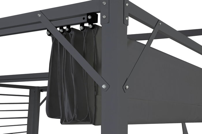 DKD Home Decor Pérgola para Terraza y Jardín Gris 300 x 230 x 300 cm