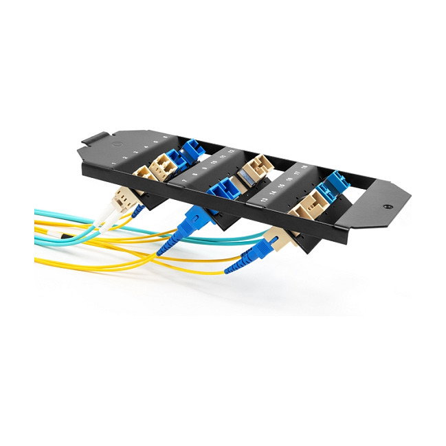 DeLOCK Soporte para Fibra Óptica de 18 Puertos para Tanques de Piso, Negro