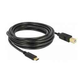 DeLOCK Cable USB 2.0 Tipo-C a Tipo-B 4 m Negro