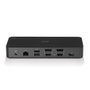 LINDY 43366 Docking Station USB-C - Base/Dock para Portátil con 3 Puertos HDMI, Ethernet, USB 3.2 Gen 2, DisplayPort, Audio - Negro