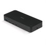 LINDY 43366 Docking Station USB-C - Base/Dock para Portátil con 3 Puertos HDMI, Ethernet, USB 3.2 Gen 2, DisplayPort, Audio - Negro