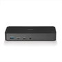 LINDY 43366 Docking Station USB-C - Base/Dock para Portátil con 3 Puertos HDMI, Ethernet, USB 3.2 Gen 2, DisplayPort, Audio - Negro