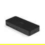 LINDY 43366 DST-Pro UniversalDock USB 3.2 Gen 2 Type-C Hub de Ordenador Portátil con 3 HDMI, 2 DisplayPort, Ethernet, Negro