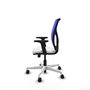 PIQUERAS Y CRESPO Silla de oficina Motilla con mecanismo Sincro/Traslack, Azul y Blanco