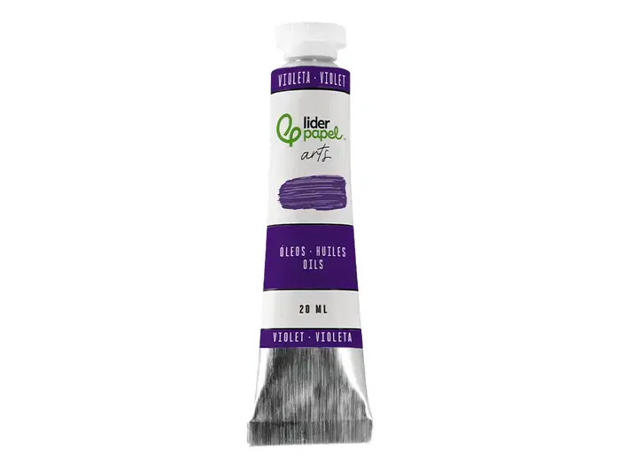 Liderpapel Pintura al Óleo Tubo de Aluminio 20 ml Color Violeta