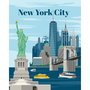 Ravensburger Serie Trend C Nueva York 23686 - Lienzo para Pintar por Números para Adultos +12 años