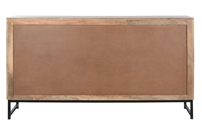 DKD Home Decor Buffet 150x38x80 cm Mango y Espejo Natural Plateado