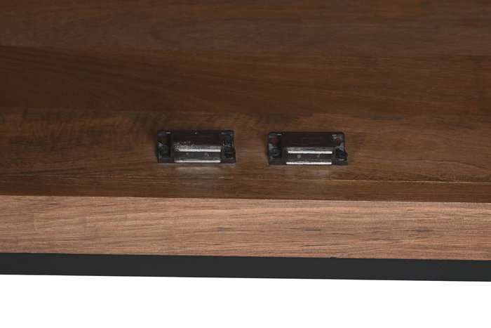 DKD Home Decor Buffet 150x38x80 cm Mango y Espejo Natural Plateado