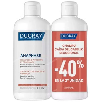 Ducray Anaphase Champú Anticaída y Crecimiento Pack 2 x 400 ml Ducray Anaphase Champú Anticaída y Crecimiento Pack 2 x 400 ml