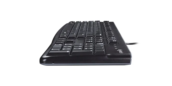 Logitech K120 920-002524 Teclado para Negocio Alámbrico USB Universal QWERTY Inglés Negro - Resistente a Salpicaduras