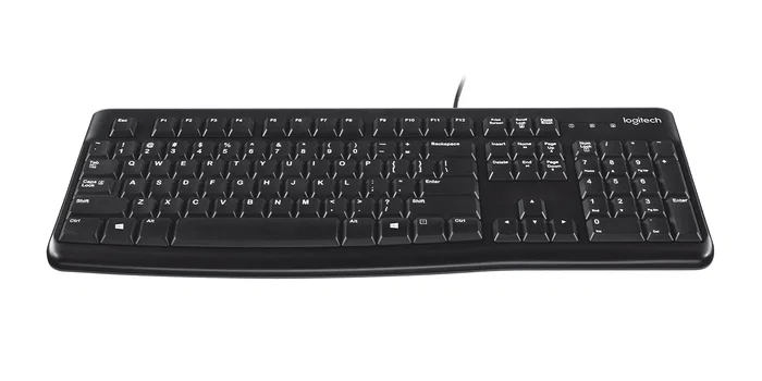 Logitech K120 920-002524 Teclado para Negocio Alámbrico USB Universal QWERTY Inglés Negro - Resistente a Salpicaduras